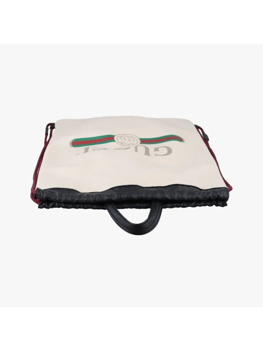 Gucci Print Draw String White Leather
